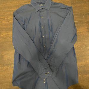 KENNETH COLE REACTION MENS DRESS SHIRT BLUE 16 1/2